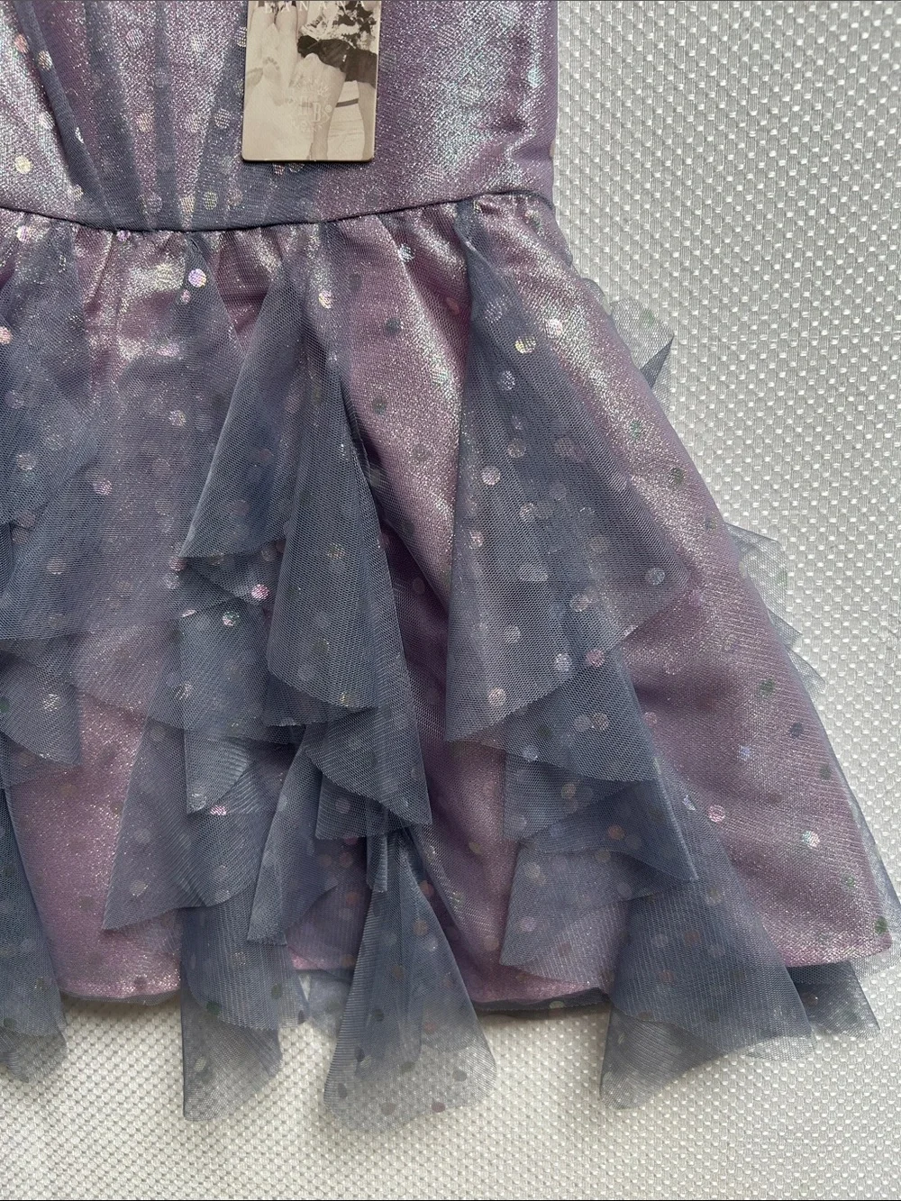 Hannah Banana Lavender Purple Layered Tulle Party Dress. NWT. Fully lined.